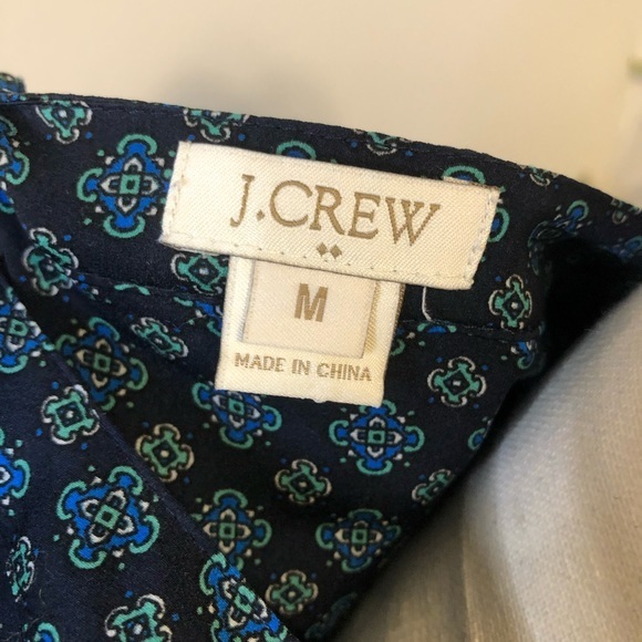 J. Crew Abstract Print 1/2 Button Down Blouse M - Picture 9 of 10